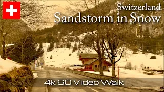 Saharan Dust Event in Swiss Alps | Switzerland covered in sand | Kandersteg | Sandstorm 2021