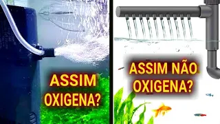 BOLHAS OU QUEDA D'ÁGUA? como usar o filtro para oxigenar?