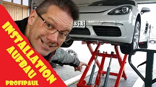 ProfiPaul mobile Scherenhebebühne / portable Scissor Car Lift Installation Instruction #apeharry