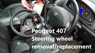 Peugeot 407 steering wheel removal/replacement