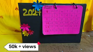 How To Makeing Desk Calendar At Home || DIY Calendar 2024 || Paper Calendar Making Idea