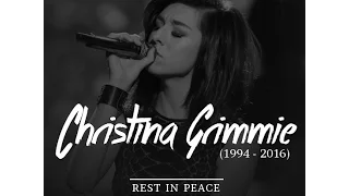 The memory of Christina Grimmie emptiness in the soul...