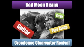 Creedence Clearwater Revival  - Bad Moon Rising  #guitarlesson #playalong #chords