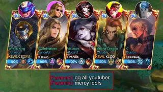 5 MAN MYTHICAL IMMORTAL + TOP GLOBAL/ YOUTUBERS IN ONE TEAM!! 😱
