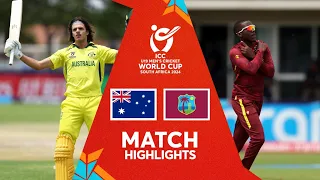 West Indies v Australia | Match Highlights | U19 CWC 2024