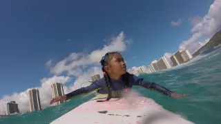 Surfing Waikiki | Surfer Girl 6 yr & 3 mo old Aria | Mini Grom