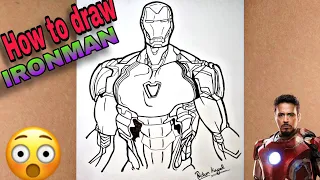 How to draw New Ironman (Avengers:Infinity war)//Easy Step by step...