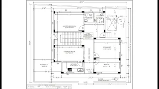 27 x 31 latest 3 bedroom duplex house plan map naksha design