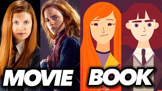 Harry Potter Characters: Book Vs. Movie (Ginny, Draco, Snape, Voldemort, Hermione)