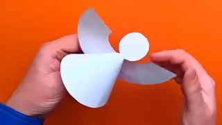Ангелочек из бумаги Оригами бумажный Ангел Поделка Как сделать Ангела из бумаги своими руками DIY