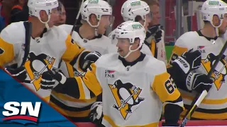 Erik Karlsson Fires Home First Goal With Penguins Off Great Feed From Sidney Crosby