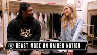 Marshawn Lynch Shows off His Beast Mode Store and Skittles Machine | Las Vegas Raiders | NFL