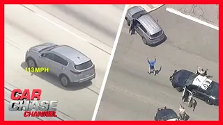 Wild LA Car Chase: Car reaches speeds over 100 MPH | Car Chase Channel