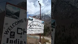 Beautiful Chitkul, the last villege of Tibbat border #shorts #chitkul #himachal #solorider #bike