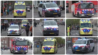 [Koningsdag 2022] Hulpdiensten met spoed in het centrum van Amsterdam