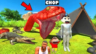 SHINCHAN Challenges CHOP in ANIMAL REVOLT BATTLE SIMULATOR | AMAAN-T GAMING