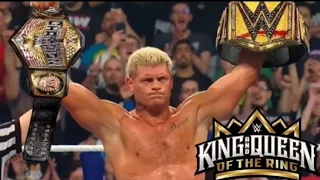 🤯🔥Cody Rhodes Winning Unites States championship at King and Queen of the ring & becoming grand slam