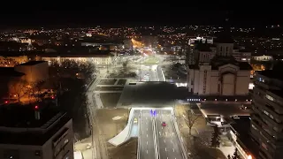 Oradea | Coridor mobilitate urbană Piața Cetății - Emanuil Gojdu, primele imagini noaptea