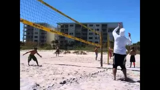 Beach volleyball best set and kill EVER..