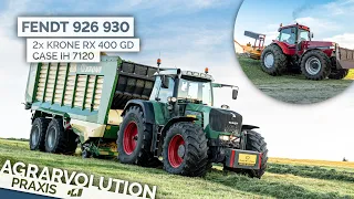 Harvesting grass silage with two Krone RX 400 GD • LU Peter Kircher | Agrarvolution Praxis