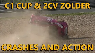 C1 & 2CV Zolder - Crashes and Action