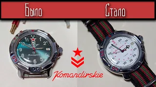 Replacing the hands and dial on the Komandirskie watch / Customizing the Vostok watch