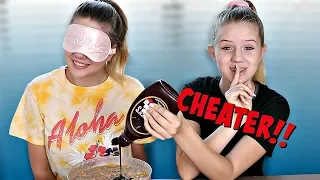 VANESSA CHEATS AGAIN! .... Blindfolded Slime Challenge | Taylor & Vanessa