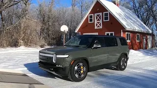 500 Mile Rivian R1S Camping Trip in Below Zero Winter Weather.