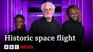 Mother and daughter make history in Virgin Galactic space flight – BBC News