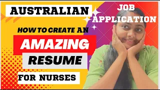 How to write an incredible resume for Australian  Nursing jobs |How to make a CV