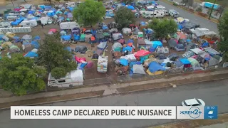 Spokane police chief tells WSDOT he may declare I-90 homeless camp a Chronic Nuisance Property