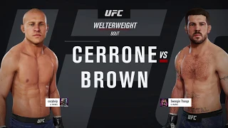 EA UFC 3: Ranked Online: Donald 'Cowboy' Cerrone vs Matt "The Immortal" Brown (me)