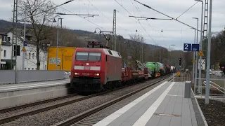 Eisenbahnverkehr in Bad Breisig Mit Br 185 193 192 482 152 363 401 403 411 462 460