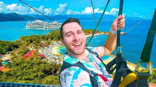 The LONGEST Zipline In The World!? Royal Caribbean's BEST Private Location