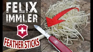 Smart Trick to craft a Feather Stick with a Swiss Army Knife / Bushcraft - Survival - Outdoor