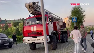 Звезды спорта эвакуированы из отеля в Казани, где произошел пожар