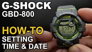 Gshock GBD-800 - Setting Time and Date tutorial