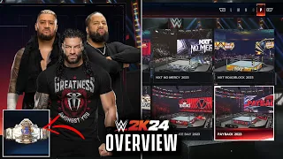 WWE 2K24 Overview: Full Roster, Arenas, Titles, Match Types, Referees, Unlockables & More