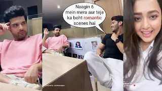 Karan Kundra Jealous Of Simba Nagpal Romance Tejaswi Prakash In Naagin 6😅 #TejRan