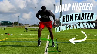 3 key SPEED LADDER drills to increase your AGILITY & CHANGE OF DIRECTION in Basketball (mini bands)