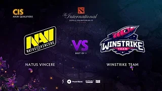 Natus Vincere vs Winstrike Team, TI9 Qualifiers CIS, bo1 [Maelstorm & Smile]