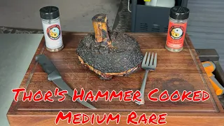 Thor's Hammer AKA Beef Shank Cooked Sous Vide and Smoked Medium Rare