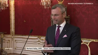 Norbert Hofer (FPÖ) und Pamela Rendi-Wagner (SPÖ) nach Gesprächen mit Van der Bellen a, 20.05.19