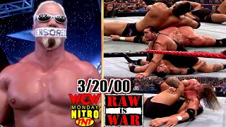 WWF RAW vs. WCW Nitro - March 20, 2000 Full Breakdown - WM Main Event on TV - Steiner/Sid Turns