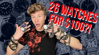 I Bought 26 RANDOM WATCHES On eBay For $100, Was It Worth It?