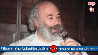 Shlomo Carlebach Torah Bilam Ma Tovu [1977] שלמה קרליבך תורה על בלעם ומה טובו