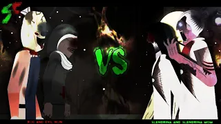 Sticknodes animated battle: Evil Nun & Rod Sullivan VS Slendrina & Slendrina's Mother.