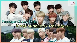 [ Реакция Stray kids ] Когда он зашёл к тебе в душ||| TN