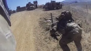 U.S. Soldiers Dodge Taliban Fire in the Open