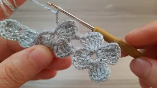 Very Beautiful Flower Crochet Pattern With Silvery Yarn ( Knitting Love ) çok güzel tığ işi örgü